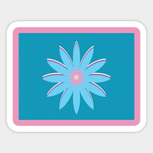 Pretty tri colored flower Sticker